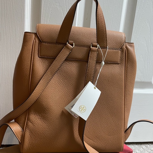 Tory Burch cognac saddle leather backpack purse - Picture 4 of 4
